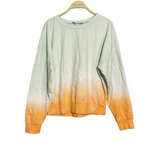 A. Calin Flying Tomato TShirt Fleece Sweatshirt Women Size S Pastel Blue Raglan